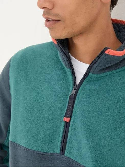 Men Fatface Sweatshirts and Hoodies Teal Green Bonded Microfleece Sweatshirt Men Fatface Sweatshirts and Hoodies Teal Green Bonded Microfleece Sweatshirt