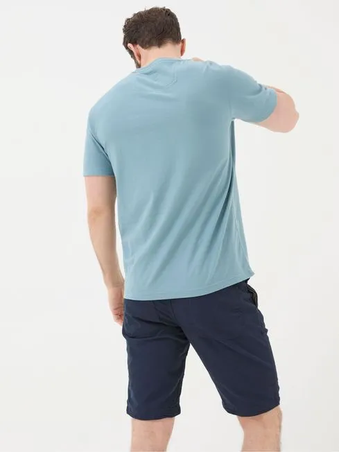 Men Fatface TShirts Blue Chest Stripe TShirt