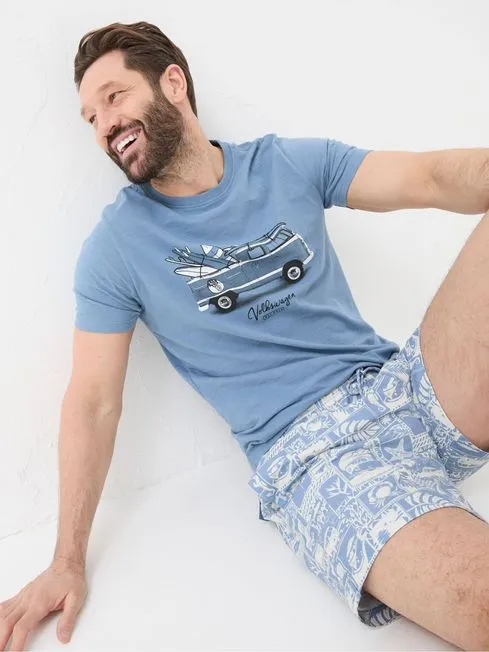 Men Fatface TShirts Blue VW Photo TShirt Men Fatface TShirts Blue VW Photo TShirt