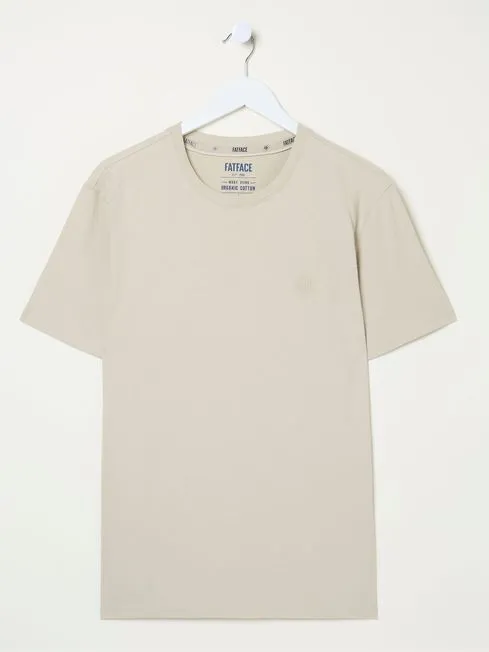 Men Fatface TShirts Lulworth Natural 100 Cotton Organic Crew TShirt Men Fatface TShirts Lulworth Natural 100 Cotton Organic Crew TShirt