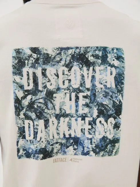 Men Fatface TShirts Natural Dark Skies Discover Darkness TShirt Men Fatface TShirts Natural Dark Skies Discover Darkness TShirt