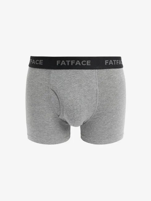 Men Fatface Underwear Grey Stripe Classic Cotton Boxer 3 Pack