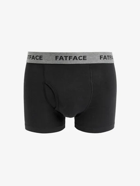 Men Fatface Underwear Grey Stripe Classic Cotton Boxer 3 Pack