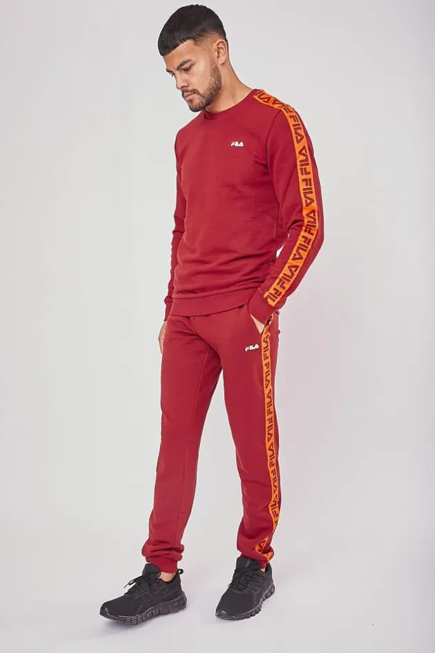 Men Fila Tadeo Tape Jogging Pants Brentiny Paris Jogging Bottoms
