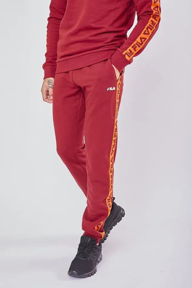 Men Fila Tadeo Tape Jogging Pants Brentiny Paris Jogging Bottoms