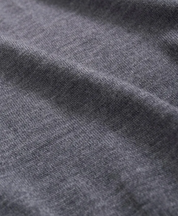 Men Fine Merino Wool Crewneck Sweater Grey Heather Brooks Brothers Sweaters