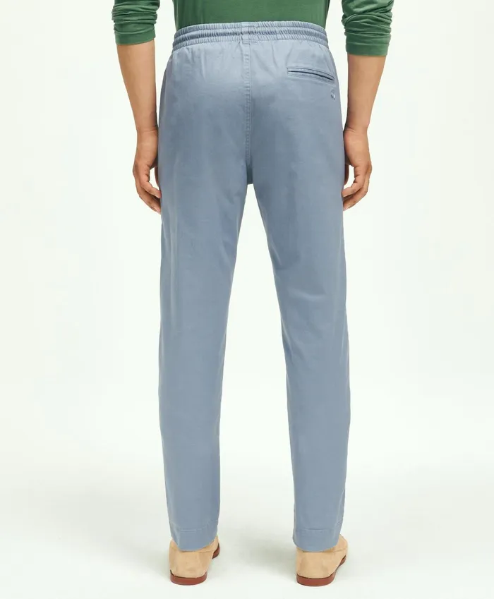 Men Friday Drawstring Chino Pants Light Blue Brooks Brothers Chinos and Casual Pants
