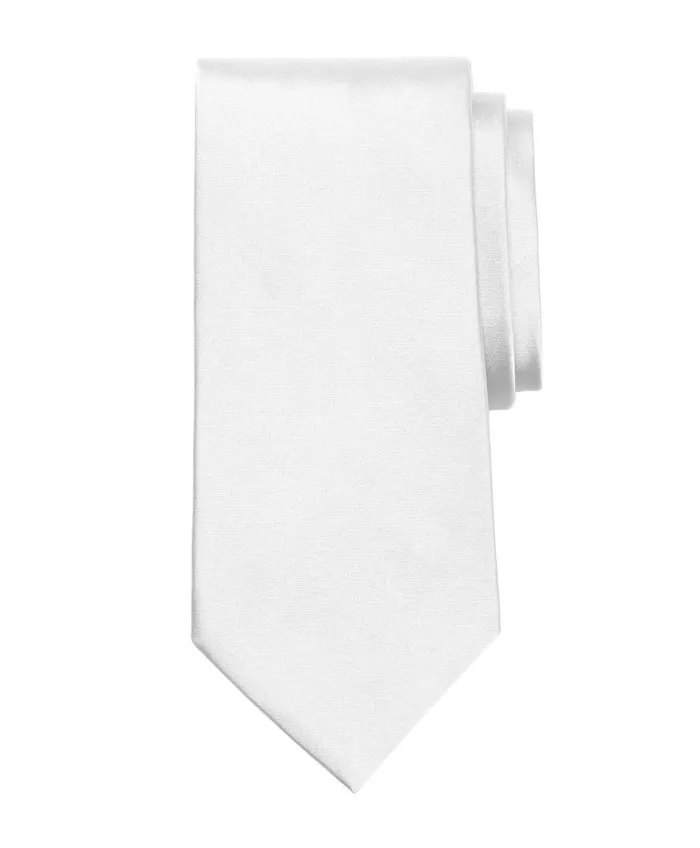 Men Golden Fleece 7Fold Satin Tie White Brooks Brothers Ties and Pocket Squares