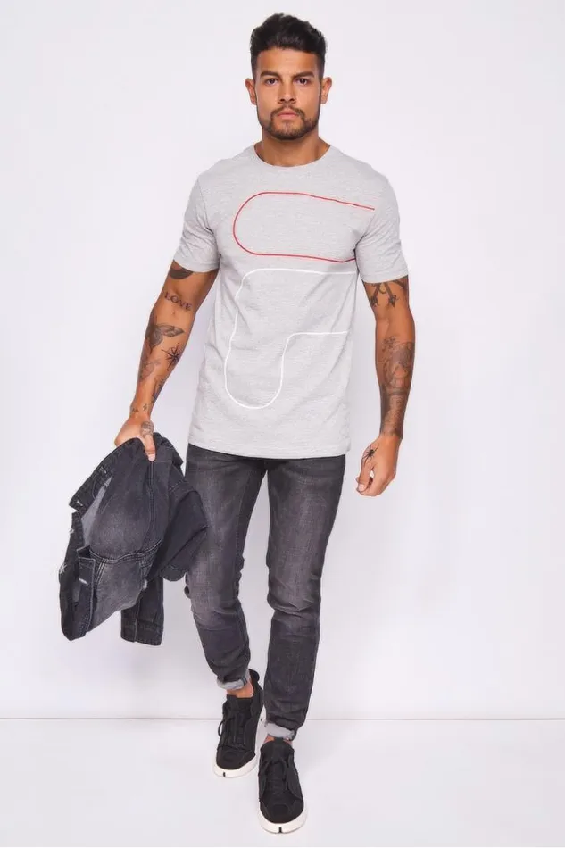 Men Grey Francis Fila TShirt Grey Brentiny Paris TShirts