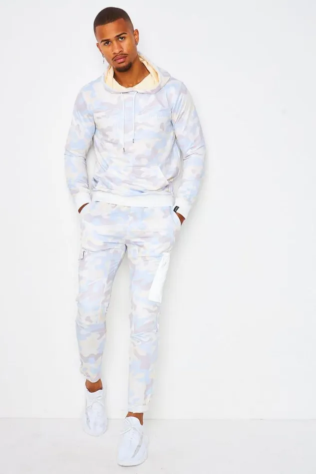 Men Hoodie With Camo Print In Beige Project X 8211 20200841 Beige Brentiny Paris Sweatshirts and Pullovers
