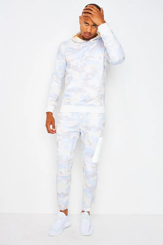 Men Hoodie With Camo Print In Beige Project X 8211 20200841 Beige Brentiny Paris Sweatshirts and Pullovers