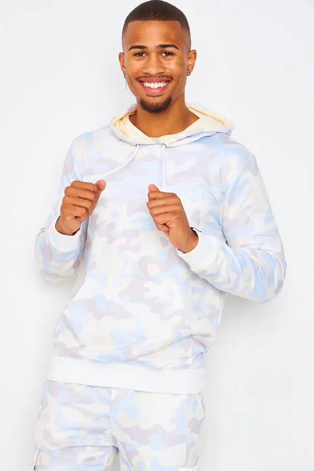 Men Hoodie With Camo Print In Beige Project X 8211 20200841 Beige Brentiny Paris Sweatshirts and Pullovers