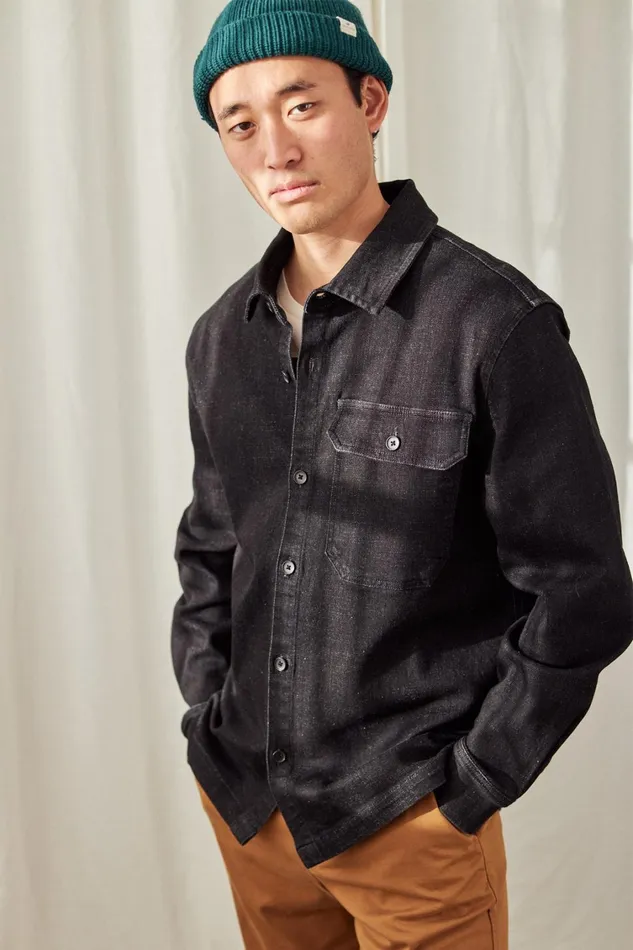 Men Jackets Men 8211 Fundo 8211 Black Denim TWOTHIRDS Jackets