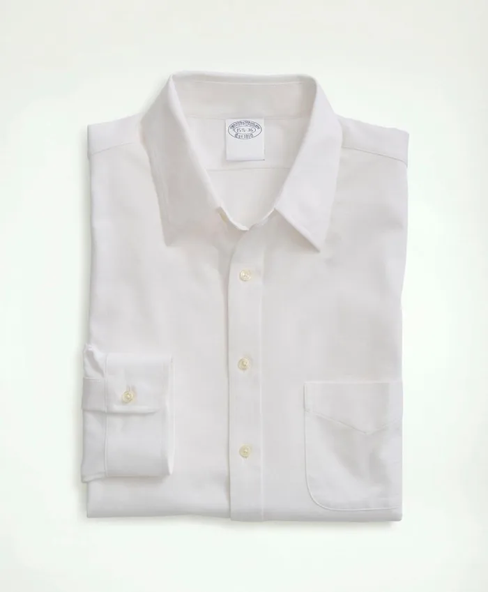Men Japanese Knit Dress Shirt Slim Fit White Brooks Brothers Dress Shirts