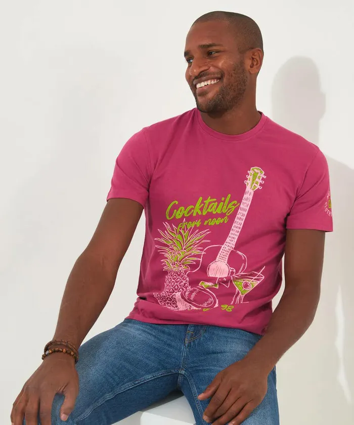 Men Joe Browns Cocktail Sounds Tee Pink