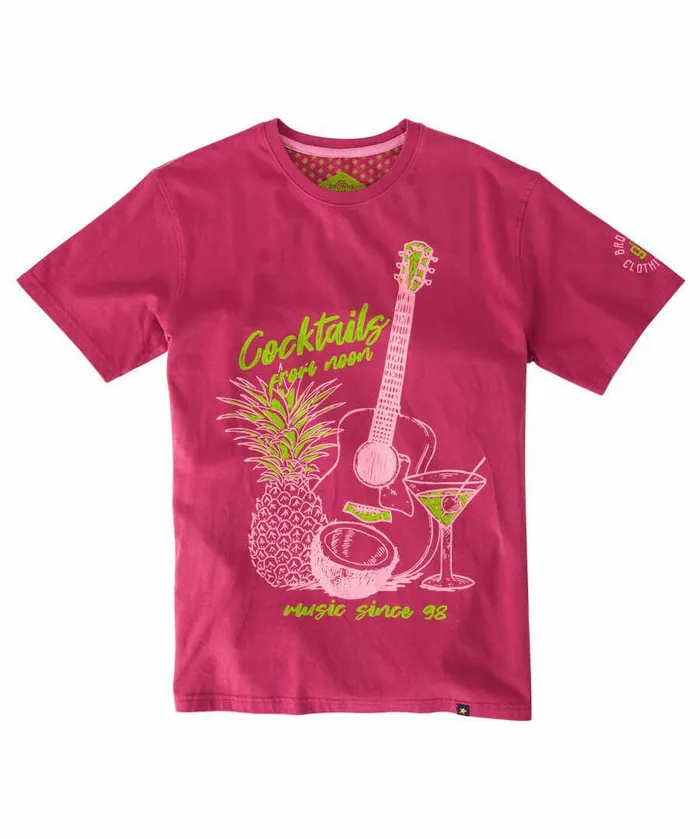 Men Joe Browns Cocktail Sounds Tee Pink Men Joe Browns Cocktail Sounds Tee Pink