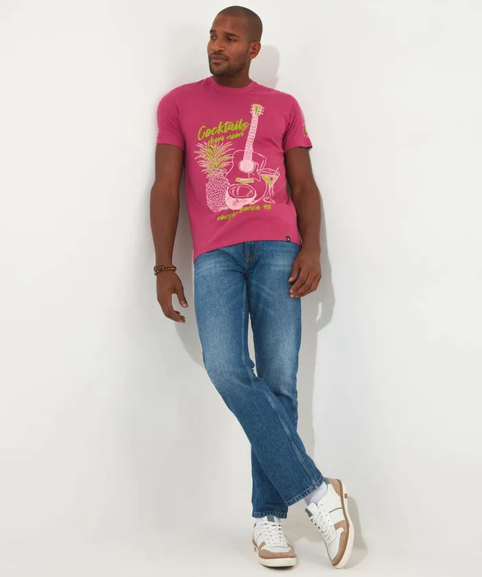 Men Joe Browns Cocktail Sounds Tee Pink Men Joe Browns Cocktail Sounds Tee Pink