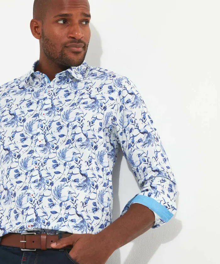 Men Joe Browns Free As A Bird Shirt White Blue
