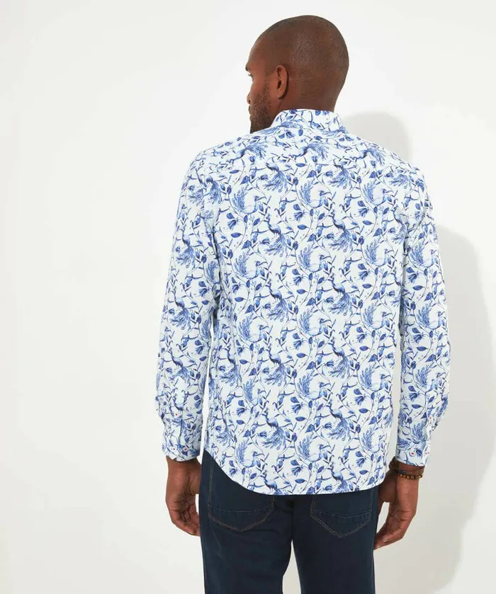 Men Joe Browns Free As A Bird Shirt White Blue Men Joe Browns Free As A Bird Shirt White Blue