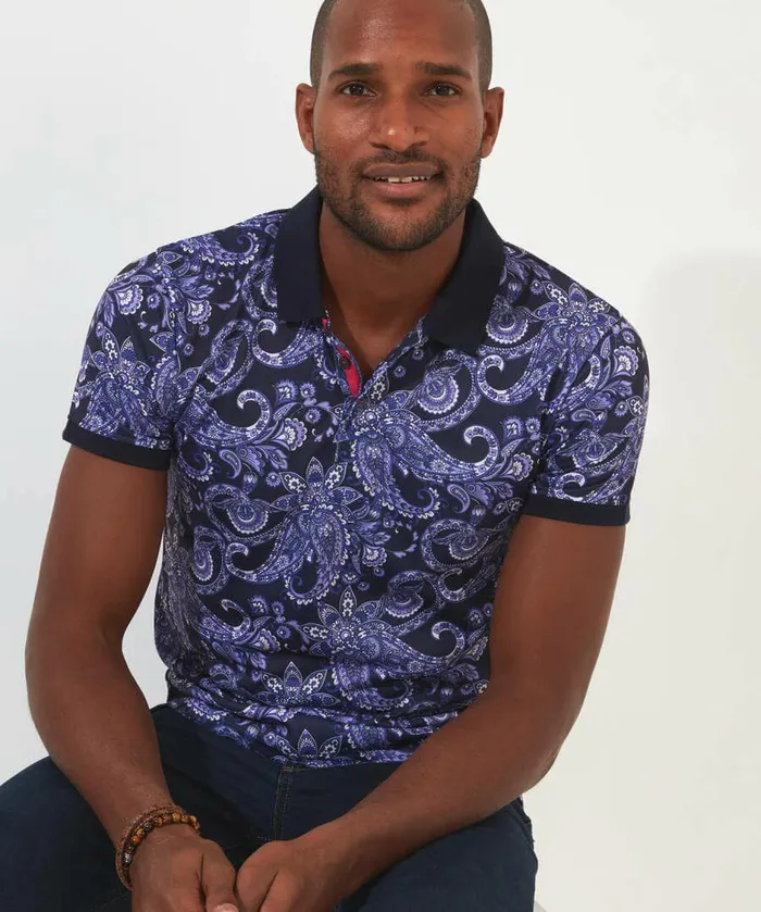Men Joe Browns Perfect Paisley Polo Shirt Purple