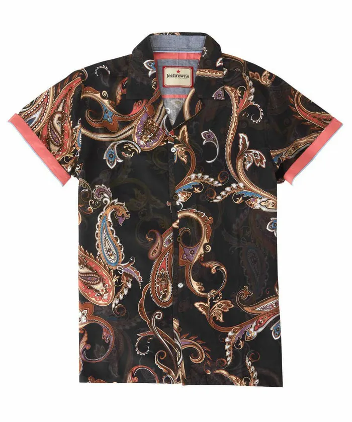Men Joe Browns Scale It Up Paisley Shirt Black Men Joe Browns Scale It Up Paisley Shirt Black