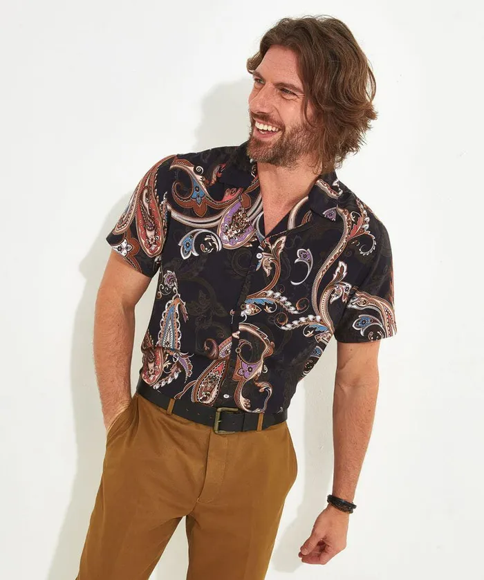 Men Joe Browns Scale It Up Paisley Shirt Black Men Joe Browns Scale It Up Paisley Shirt Black