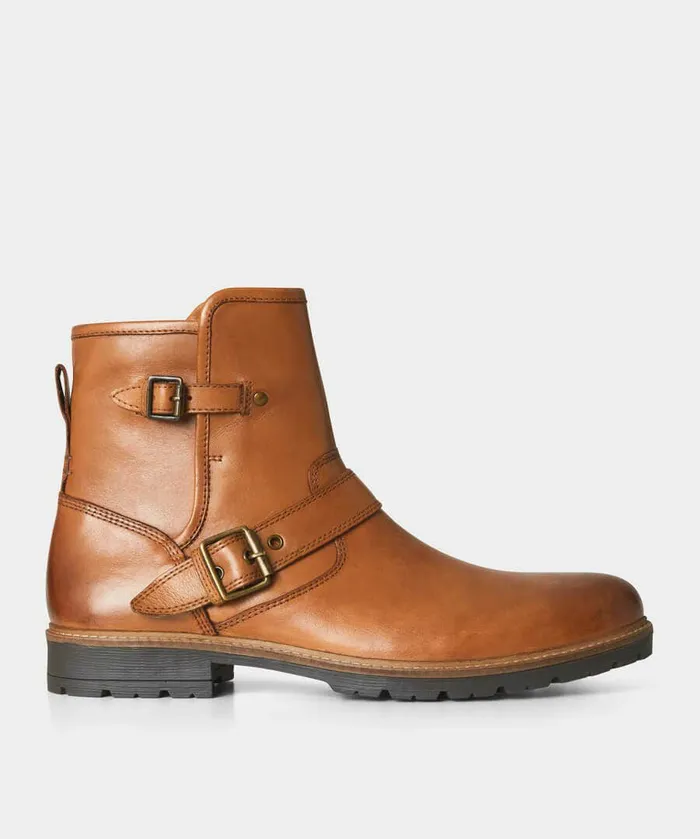 Men Joe Browns Snake Pass Leather Biker Boots Blacktan Men Joe Browns Snake Pass Leather Biker Boots Blacktan
