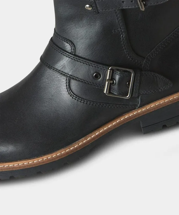 Men Joe Browns Snake Pass Leather Biker Boots Blacktan Men Joe Browns Snake Pass Leather Biker Boots Blacktan