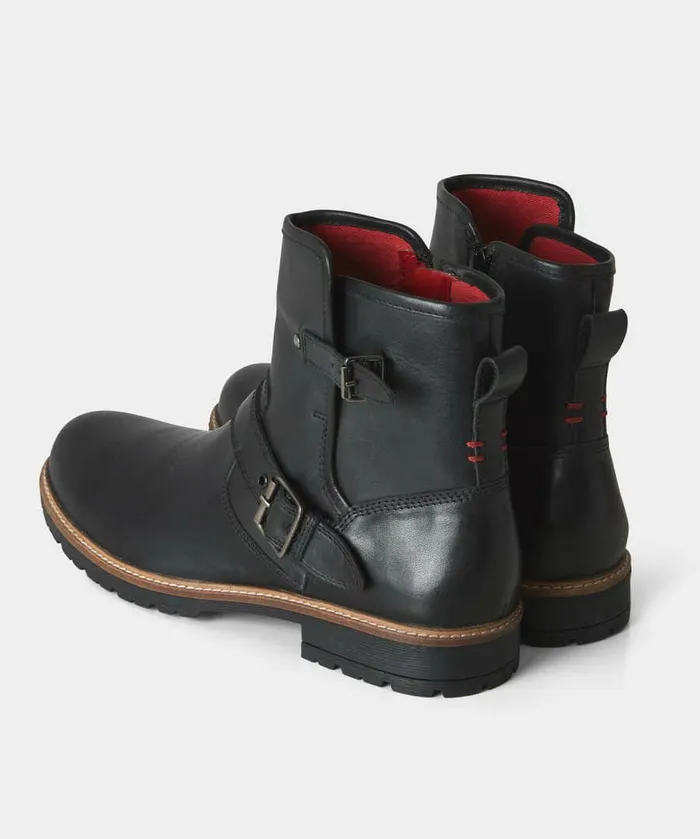 Men Joe Browns Snake Pass Leather Biker Boots Blacktan Men Joe Browns Snake Pass Leather Biker Boots Blacktan