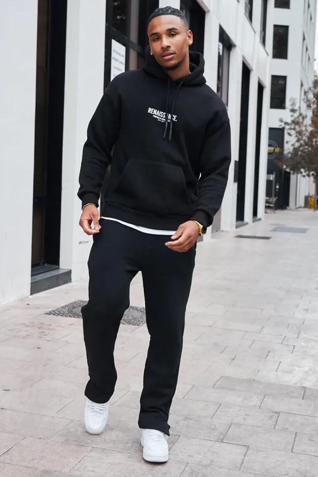 Men Jogging Noir Black Brentiny Paris Jogging Bottoms