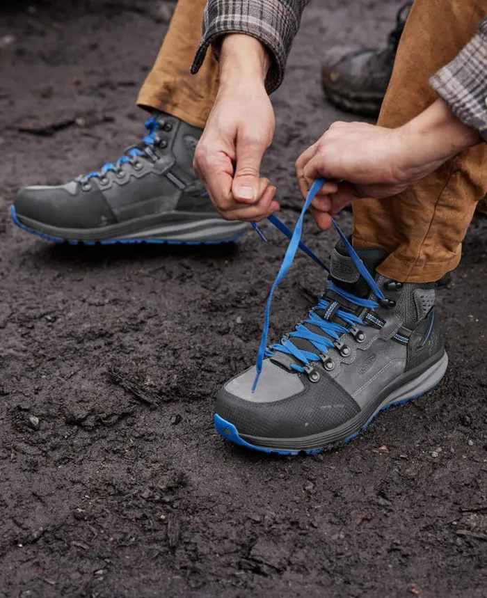 Men KEEN Boots Grey Work Boots 8211 Red Hook Mid WP Men KEEN Boots Grey Work Boots 8211 Red Hook Mid WP
