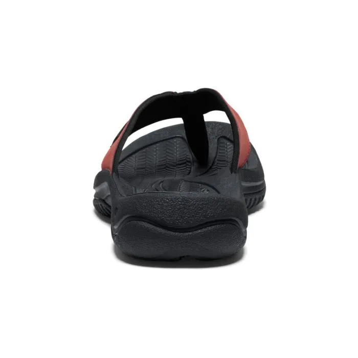 Men KEEN Sandals Kona Flip Fired BrickBlack Leather FlipFlop Men KEEN Sandals Kona Flip Fired BrickBlack Leather FlipFlop