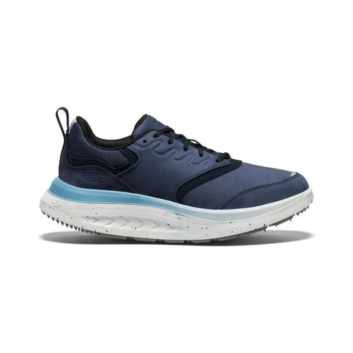 Men KEEN Shoes WK400 Leather Blue Leather Walking Shoe