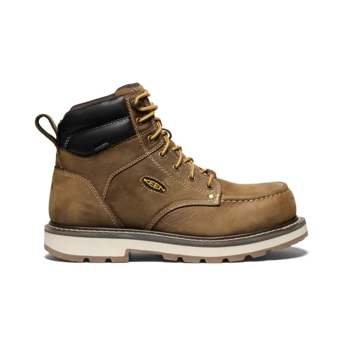 Men KEEN Work Boots and Shoes Cincinnati 6quot Waterproof 90 Heel Boot CarbonFiber Toe