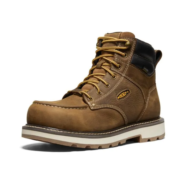 Men KEEN Work Boots and Shoes Cincinnati 6quot Waterproof 90 Heel Boot CarbonFiber Toe