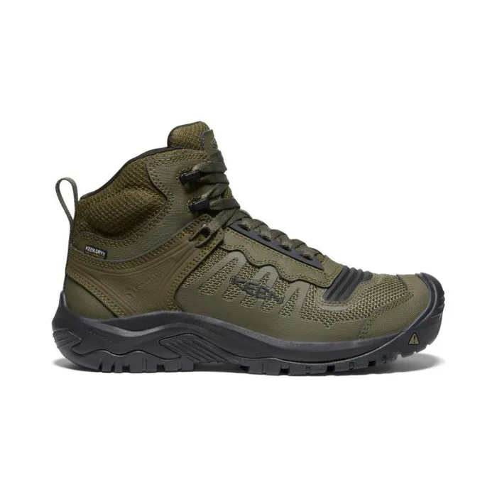 Men KEEN Work Boots and Shoes Olive Green Work Boots Soft Toe 8211 Reno Mid KBF WP
