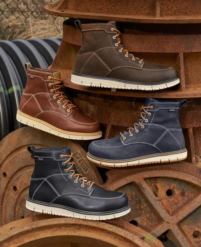 Men KEEN Work Boots and Shoes Waterproof Leather Boots 8211 San Jose 6quot Men KEEN Work Boots and Shoes Waterproof Leather Boots 8211 San Jose 6quot