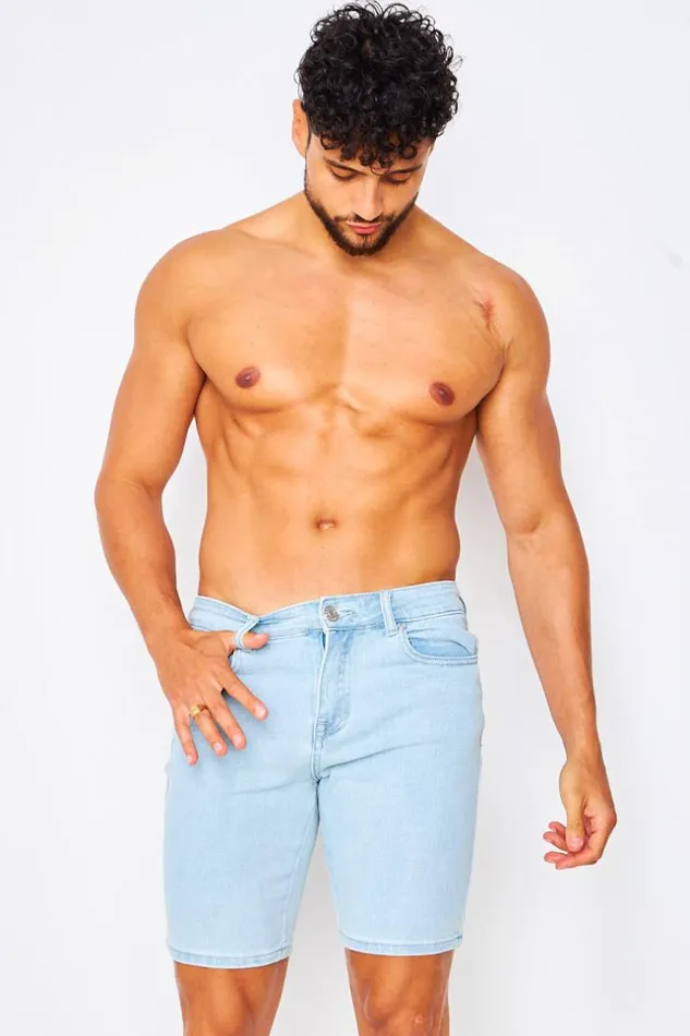 Men Longline Shorts In Blue Bleuclair Brentiny Paris Shorts