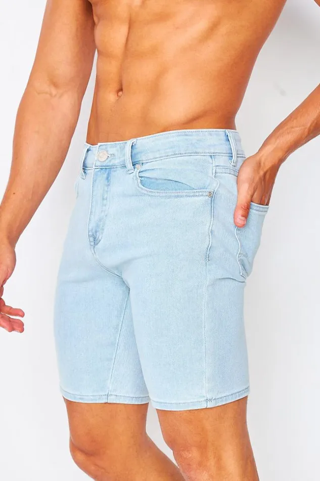 Men Longline Shorts In Blue Bleuclair Brentiny Paris Shorts