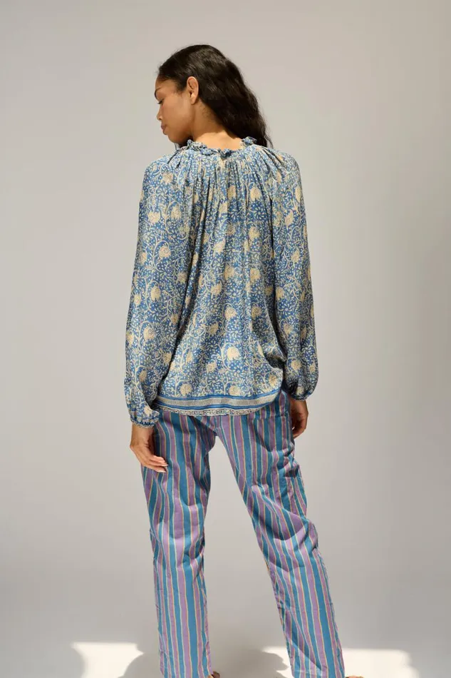 Men Natalie Martin William Pant Men039s Batik Stripe Lavender