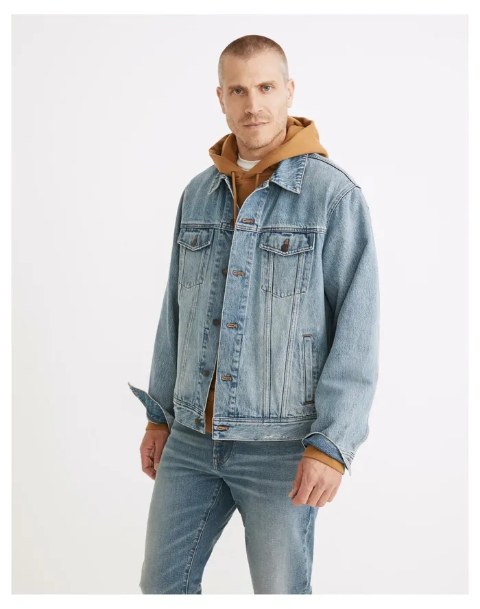Men Oversized Jean Jacket In Manitoba Wash Manitoba Wash Madewell Jackets
