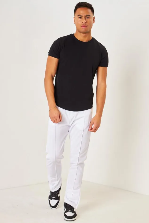 Men Pantalon De Jogging Blanc Satin Zipp Aux Chevilles White Brentiny Paris Pants Men Pantalon De Jogging Blanc Satin Zipp Aux Chevilles White Brentiny Paris Pants