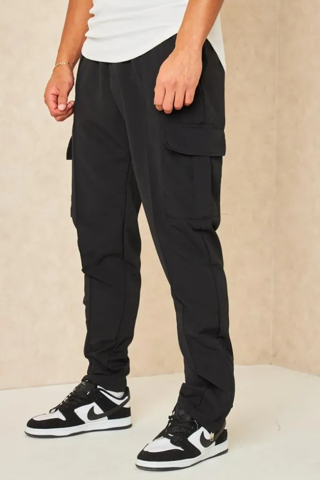 Men Pantalon De Jogging Noir Zipp Aux Chevilles Black Brentiny Paris Pants