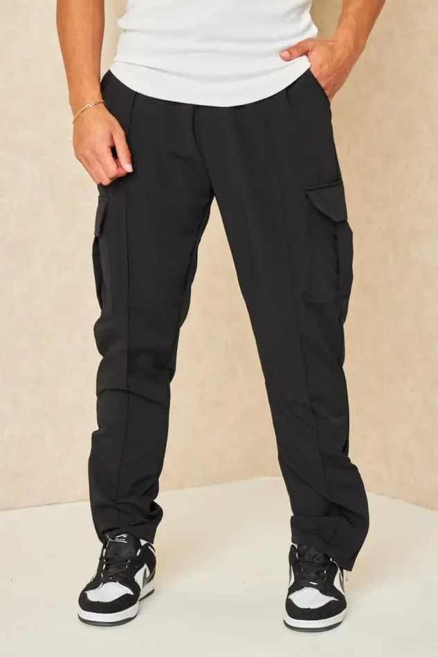 Men Pantalon De Jogging Noir Zipp Aux Chevilles Black Brentiny Paris Pants