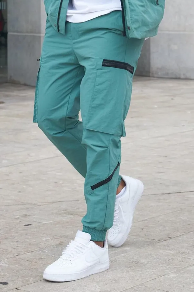 Men Pantalon Vert En Toile Poches Green Brentiny Paris Pants