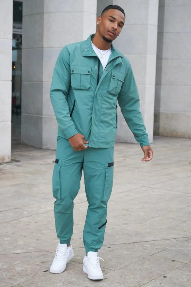 Men Pantalon Vert En Toile Poches Green Brentiny Paris Pants