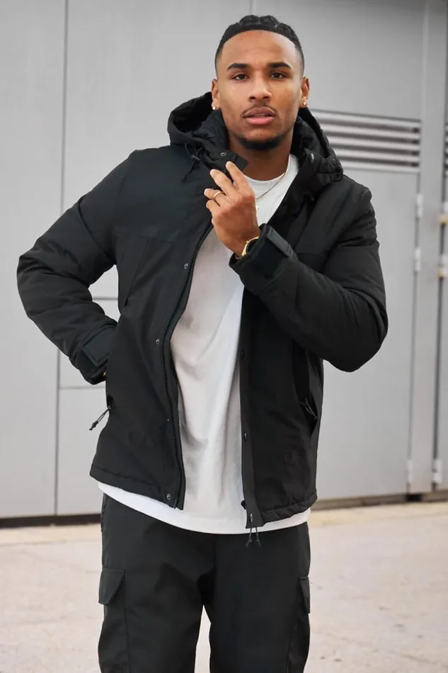 Men Parka BiMatire Noir Capuche Black Brentiny Paris Parkas And Down Jackets Men Parka BiMatire Noir Capuche Black Brentiny Paris Parkas And Down Jackets
