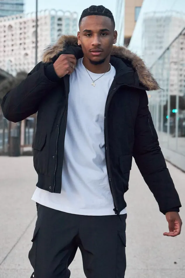 Men Parka BiMatire Noire Capuche En Fourrure Black Brentiny Paris Parkas And Down Jackets Men Parka BiMatire Noire Capuche En Fourrure Black Brentiny Paris Parkas And Down Jackets