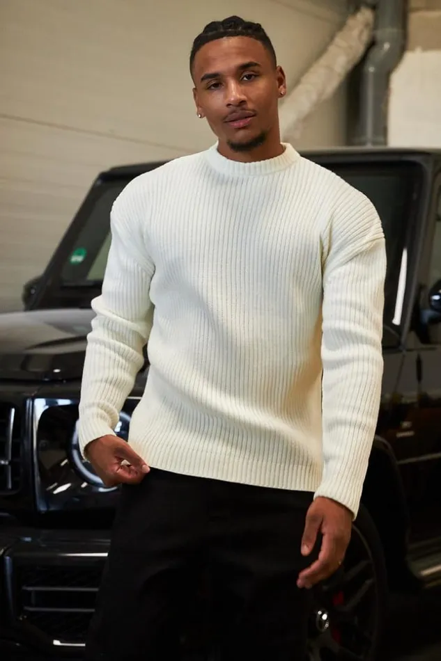 Men Pull Blanc En Maille Col Rond White Brentiny Paris Sweatshirts and Pullovers Men Pull Blanc En Maille Col Rond White Brentiny Paris Sweatshirts and Pullovers
