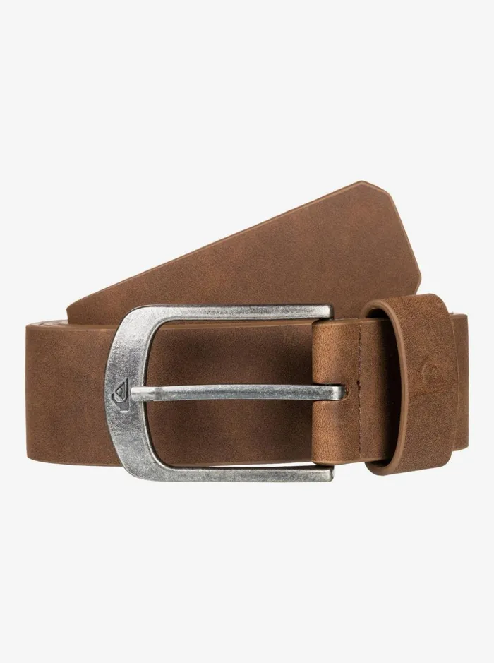 Men Quiksilver Belts Main Street Faux Leather Belt Chocolate